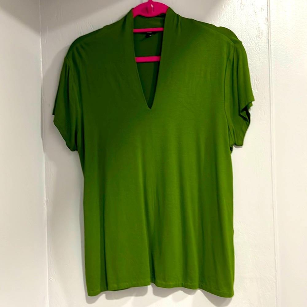 Green knit top